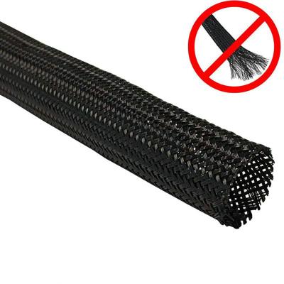 PET Fray Resistant Clean Cut Expandable Braided Cable Sleeving