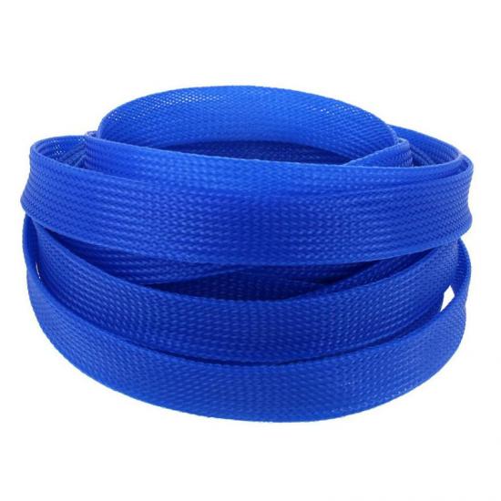 Braided Cable Sleeve PET - 6mm Expandable - Blue