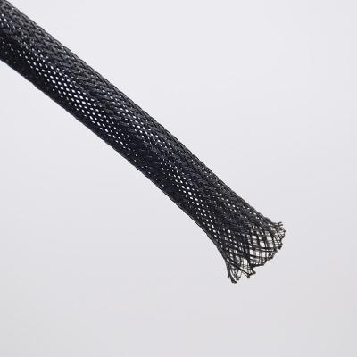 Black Clean Cut Fray Resistant Expandable Braided Sleeving