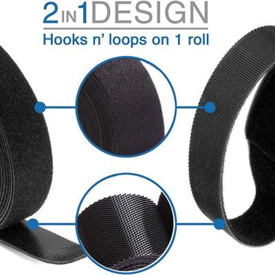 Back-to-Back Reusable Fastening Hook and Loop Roll