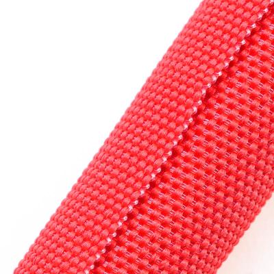 Red woven split tubular harness wrap