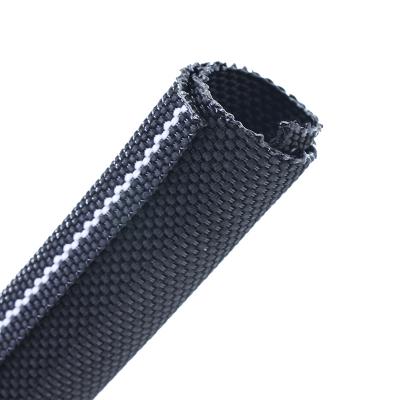 Electrical Polyester Split Wire Protective Sleeving with White Identification Line