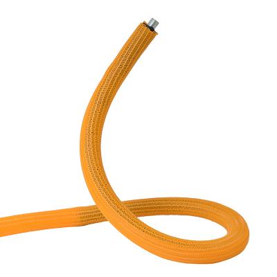 Automotive Orange Split Braided Wire Loom Cable Sleeve